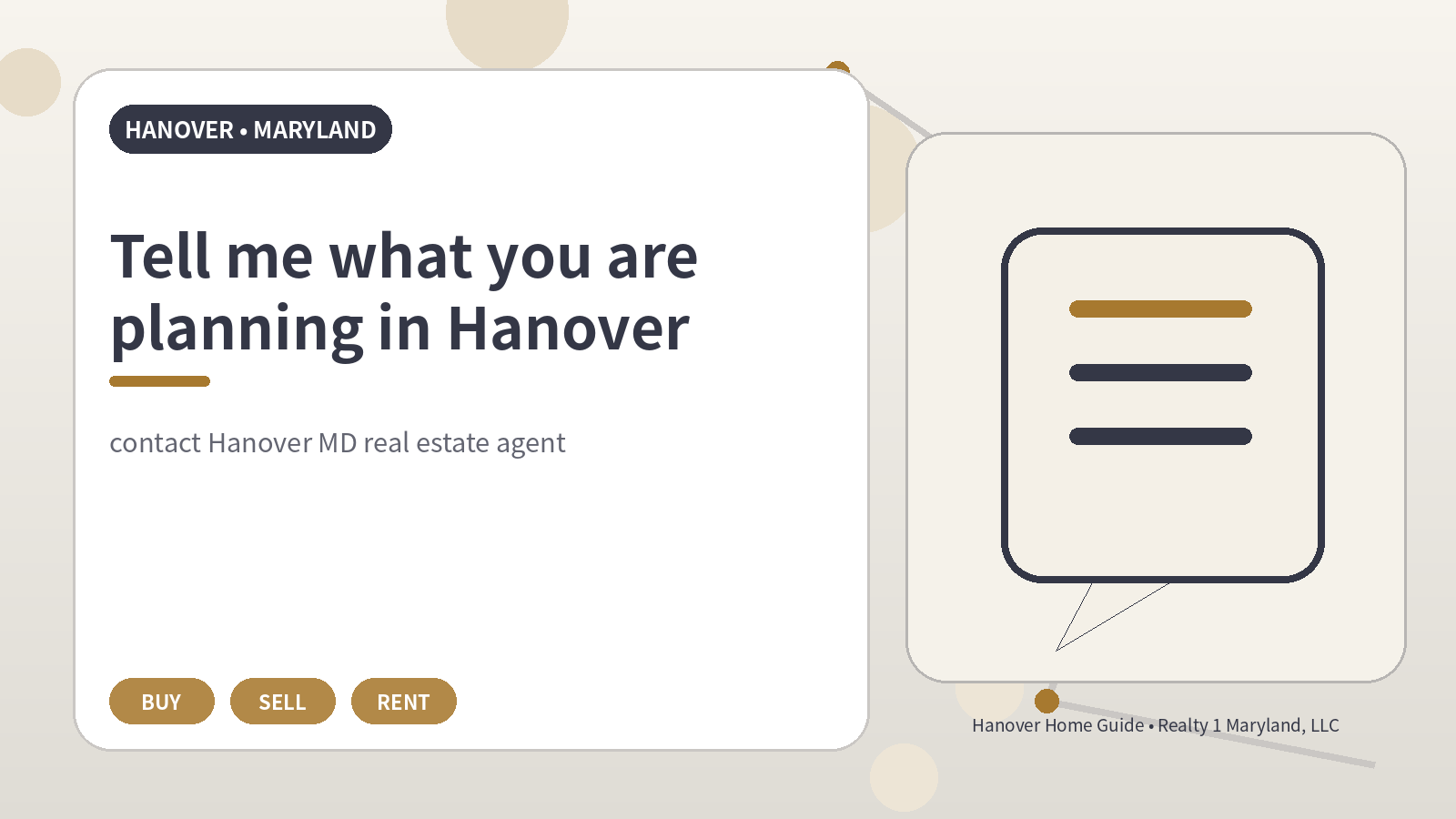 Tell me what you are planning in Hanover original illustration