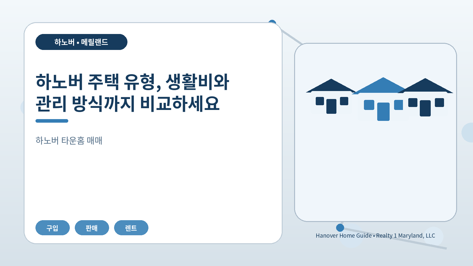 하노버 주택 유형, 생활비와 관리 방식까지 비교하세요 관련 오리지널 일러스트