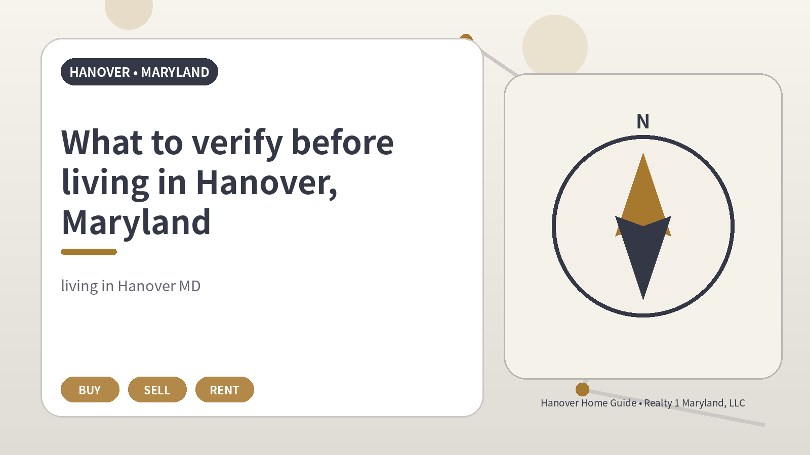 What to verify before living in Hanover, Maryland original illustration