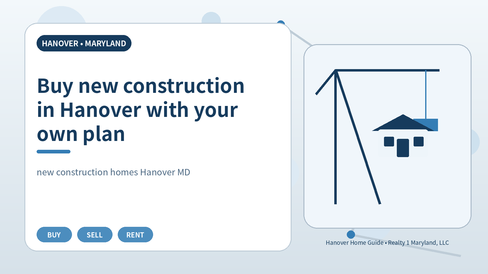 Buy new construction in Hanover with your own plan original illustration