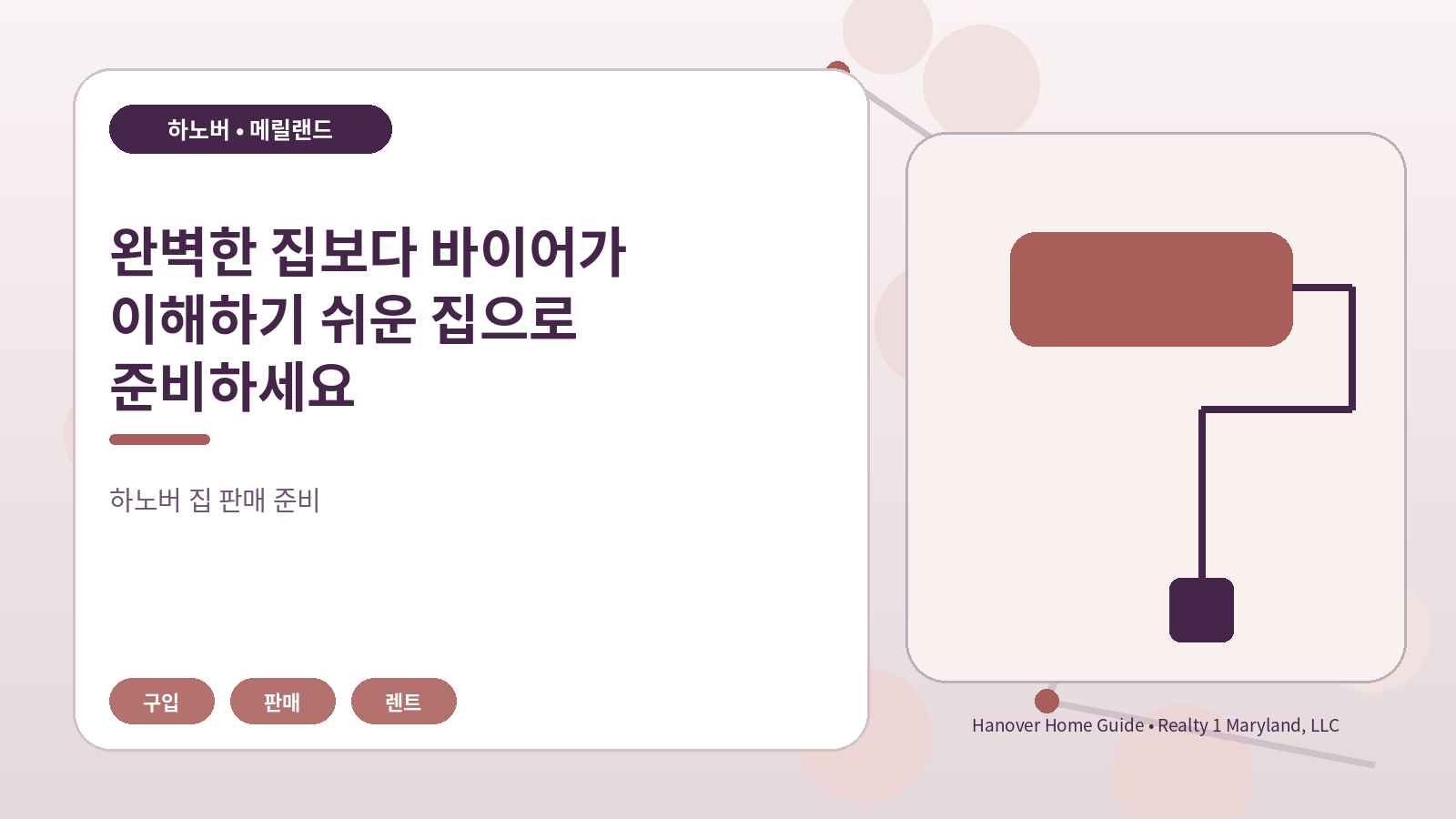 완벽한 집보다 바이어가 이해하기 쉬운 집으로 준비하세요 관련 오리지널 일러스트