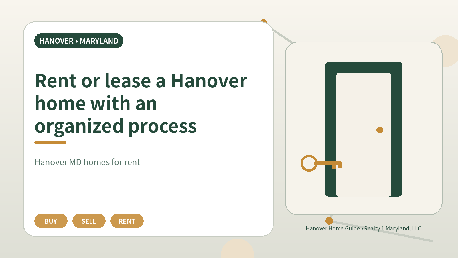 Rent or lease a Hanover home with an organized process original illustration