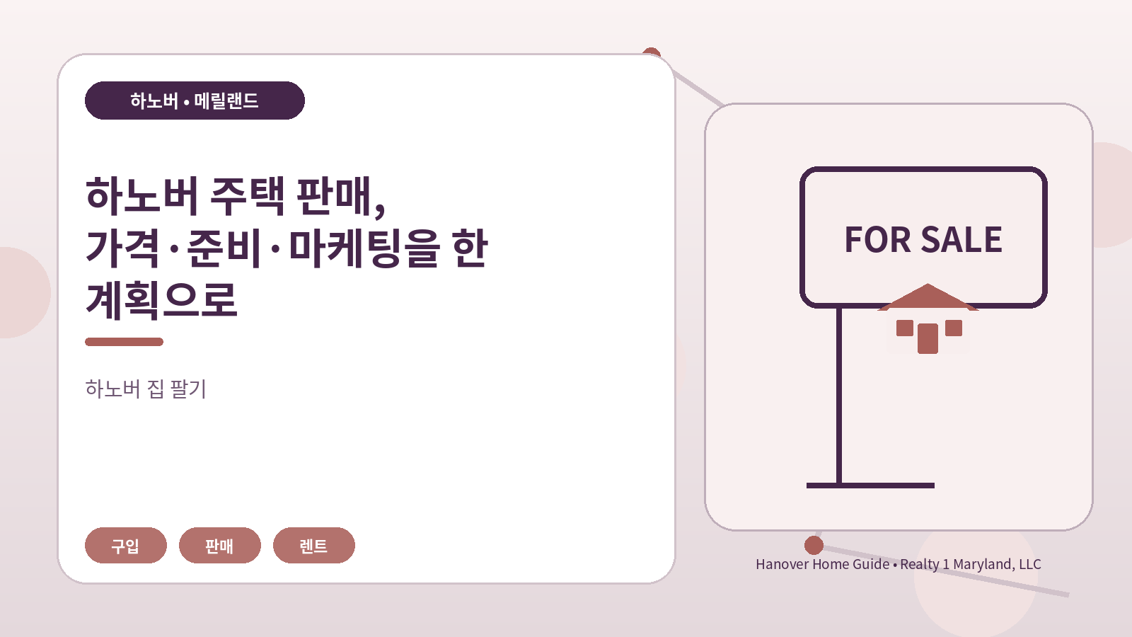 하노버 주택 판매, 가격·준비·마케팅을 한 계획으로 관련 오리지널 일러스트