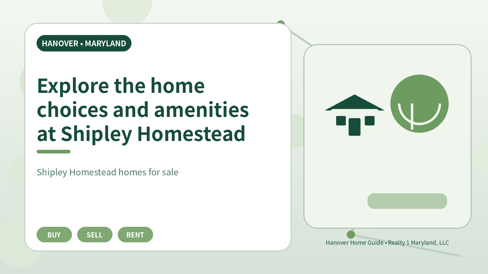 Explore the home choices and amenities at Shipley Homestead original illustration