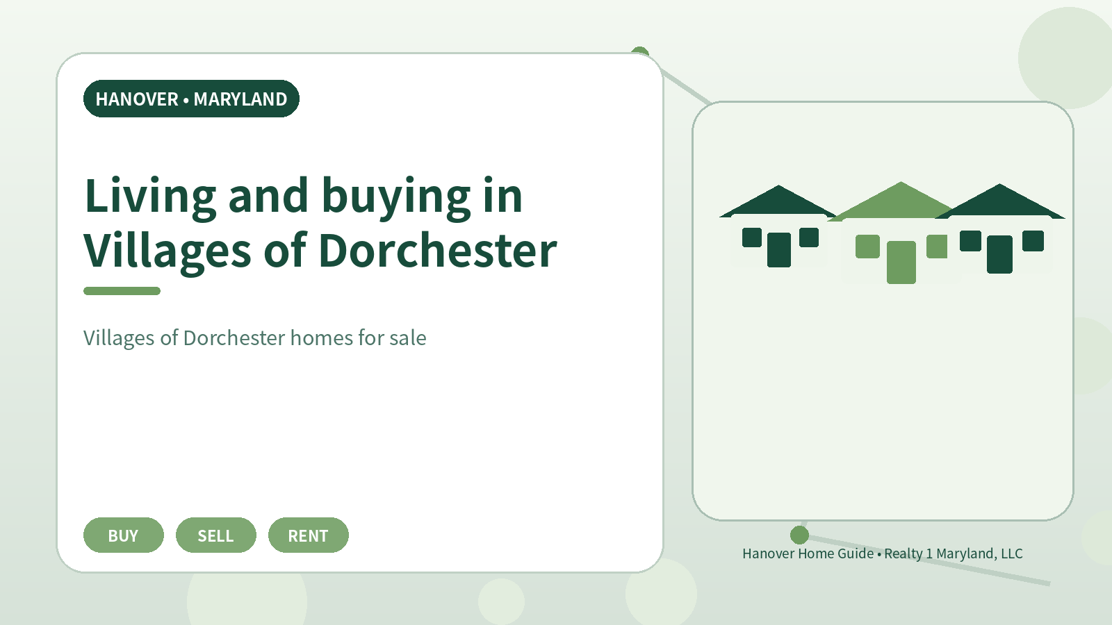 Living and buying in Villages of Dorchester original illustration